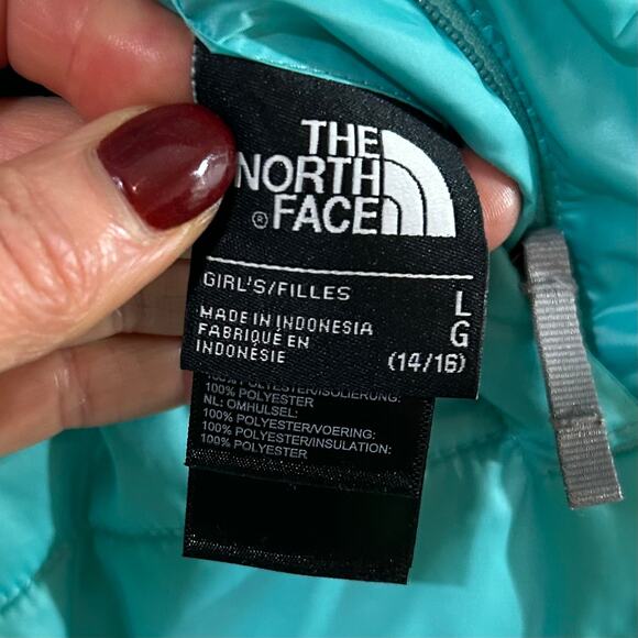 The North Face Reversible Fleece Lined Full Zip Jacket Girls Size L (14/16) - Picture 6 of 15
